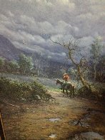 Cowboy in the Valley 1982 36x24 Original Painting by Jorge  Tarallo Braun - 2
