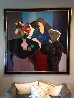 Seated Woman 1995 64x64 - Huge Original Painting by Itzchak Tarkay - 1