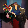 Seated Woman 1995 64x64 - Huge Original Painting by Itzchak Tarkay - 0