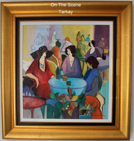 On the Scene 2005 Limited Edition Print by Itzchak Tarkay On the Scene 2005 Limited Edition Print by Itzchak Tarkay