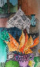 News And Tea Watercolor 2008 27x35 Watercolor by Itzchak Tarkay - 0
