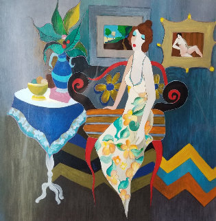 Elegant Pause 2006 Limited Edition Print - Itzchak Tarkay Elegant Pause 2006 Limited Edition Print - Itzchak Tarkay