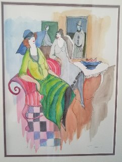 Untitled Watercolor 2005 28x24 Watercolor - Itzchak Tarkay Untitled Watercolor 2005 28x24 Watercolor - Itzchak Tarkay