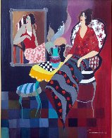 Silhouette #3 38x32 Huge Original Painting by Itzchak Tarkay - 1 Silhouette #3 38x32 Huge Original Painting by Itzchak Tarkay - 1