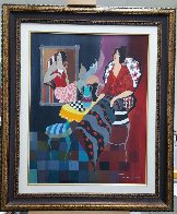 Silhouette #3 38x32 Huge Original Painting by Itzchak Tarkay - 2 Silhouette #3 38x32 Huge Original Painting by Itzchak Tarkay - 2