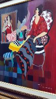 Silhouette #3 38x32 Huge Original Painting by Itzchak Tarkay - 3 Silhouette #3 38x32 Huge Original Painting by Itzchak Tarkay - 3
