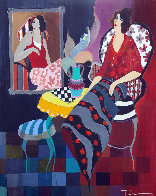 Silhouette #3 38x32 Huge Original Painting by Itzchak Tarkay - 0 Silhouette #3 38x32 Huge Original Painting by Itzchak Tarkay - 0