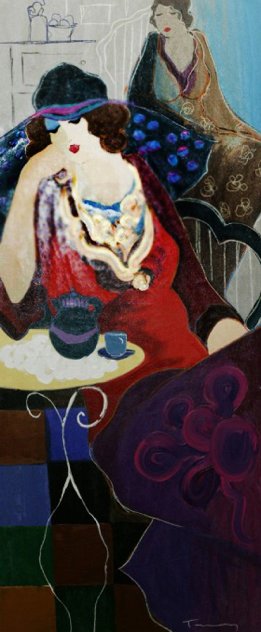 Tired At Tea 1998 Huge Limited Edition Print by Itzchak Tarkay