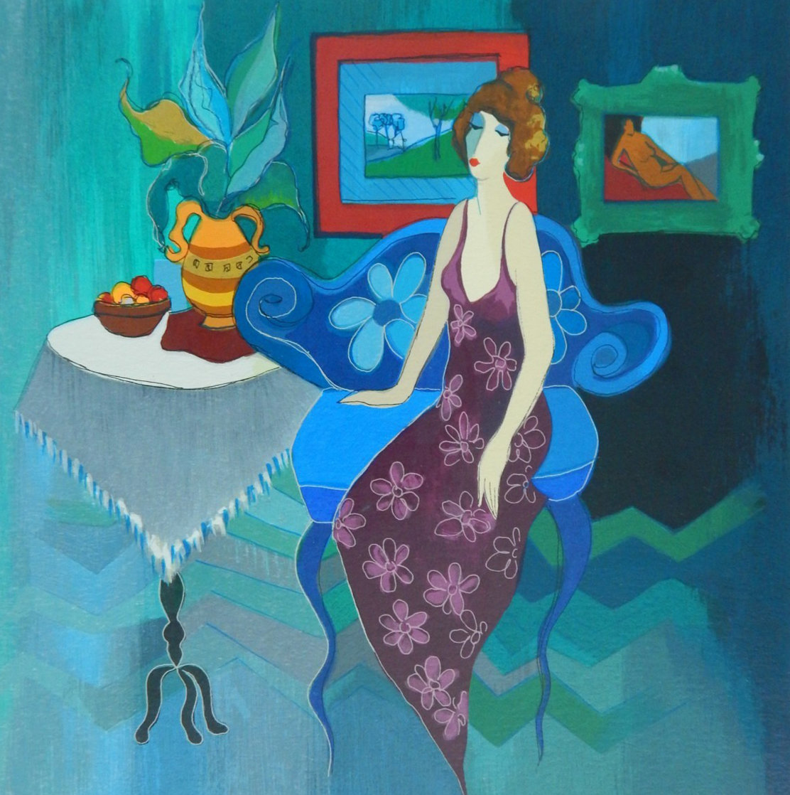 A Moment of Peace II 2005 Limited Edition Print by Itzchak Tarkay A Moment of Peace II 2005 Limited Edition Print by Itzchak Tarkay