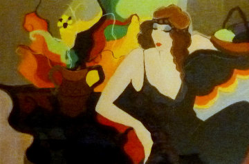 Mademoiselle 1995 Limited Edition Print - Itzchak Tarkay Mademoiselle 1995 Limited Edition Print - Itzchak Tarkay