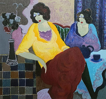 Sisters AP Limited Edition Print - Itzchak Tarkay Sisters AP Limited Edition Print - Itzchak Tarkay