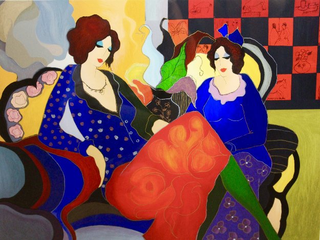At the Lobby 2005 Limited Edition Print by Itzchak Tarkay At the Lobby 2005 Limited Edition Print by Itzchak Tarkay