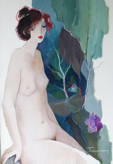 Something Different Watercolor 2007 36x26 Watercolor by Itzchak Tarkay Something Different Watercolor 2007 36x26 Watercolor by Itzchak Tarkay