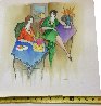 Untitled Watercolor 22x16 Watercolor by Itzchak Tarkay - 4 Untitled Watercolor 22x16 Watercolor by Itzchak Tarkay - 4