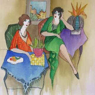 Untitled Watercolor 22x16 Watercolor - Itzchak Tarkay Untitled Watercolor 22x16 Watercolor - Itzchak Tarkay