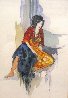 Untitled Watercolor 2007 25x21 Watercolor by Itzchak Tarkay - 0 Untitled Watercolor 2007 25x21 Watercolor by Itzchak Tarkay - 0