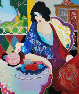 Solitude II AP 2004 Embellished Limited Edition Print - Itzchak Tarkay Solitude II AP 2004 Embellished Limited Edition Print - Itzchak Tarkay