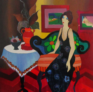 A Moment of Peace AP 2005 Limited Edition Print - Itzchak Tarkay A Moment of Peace AP 2005 Limited Edition Print - Itzchak Tarkay
