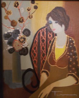 Peyton 2004 Embellished Limited Edition Print - Itzchak Tarkay Peyton 2004 Embellished Limited Edition Print - Itzchak Tarkay