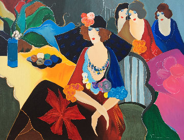 Four After the Party II 2003 Embellished Limited Edition Print - Itzchak Tarkay Four After the Party II 2003 Embellished Limited Edition Print - Itzchak Tarkay