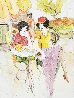Waiting Watercolor 2002 24x21 Watercolor by Itzchak Tarkay - 1 Waiting Watercolor 2002 24x21 Watercolor by Itzchak Tarkay - 1