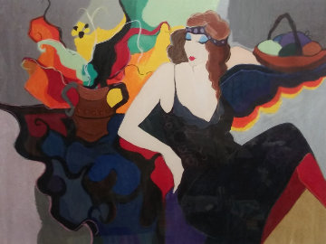 Mademoiselle 1995 Limited Edition Print - Itzchak Tarkay Mademoiselle 1995 Limited Edition Print - Itzchak Tarkay