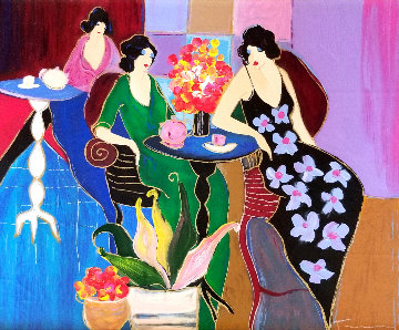 Sweet Notions 2000 Embellished Limited Edition Print - Itzchak Tarkay Sweet Notions 2000 Embellished Limited Edition Print - Itzchak Tarkay