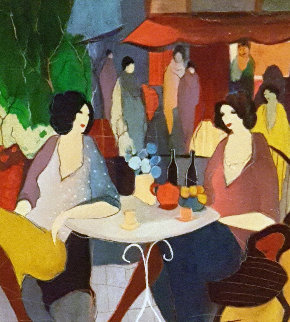 Cafe Bistro 2005 Limited Edition Print - Itzchak Tarkay Cafe Bistro 2005 Limited Edition Print - Itzchak Tarkay
