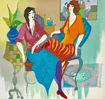 Secret Admirer 2006 Limited Edition Print - Itzchak Tarkay Secret Admirer 2006 Limited Edition Print - Itzchak Tarkay
