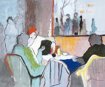 Bistro Society VIII AP 2000 Limited Edition Print - Itzchak Tarkay Bistro Society VIII AP 2000 Limited Edition Print - Itzchak Tarkay