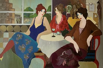 Cafe in the City 2008 Limited Edition Print - Itzchak Tarkay