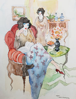 Untitled Watercolor 2002 15x11 Watercolor - Itzchak Tarkay Untitled Watercolor 2002 15x11 Watercolor - Itzchak Tarkay