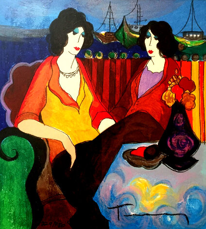 At the Port - Haifa - Israel Limited Edition Print - Itzchak Tarkay