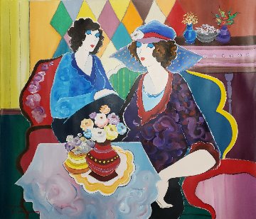 Untitled Painting 2002 30x25 Original Painting - Itzchak Tarkay Untitled Painting 2002 30x25 Original Painting - Itzchak Tarkay