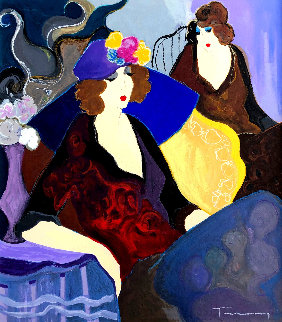 Ghislaine 1997 Embellished Limited Edition Print - Itzchak Tarkay Ghislaine 1997 Embellished Limited Edition Print - Itzchak Tarkay