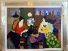 My Ruby Necklace 2004 48x58  Huge Original Painting by Itzchak Tarkay - 1