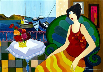 Cozy Cove HC 2006 Limited Edition Print - Itzchak Tarkay Cozy Cove HC 2006 Limited Edition Print - Itzchak Tarkay