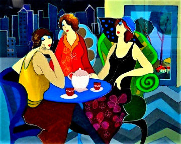 Girls Night Out 2005 Limited Edition Print - Itzchak Tarkay Girls Night Out 2005 Limited Edition Print - Itzchak Tarkay