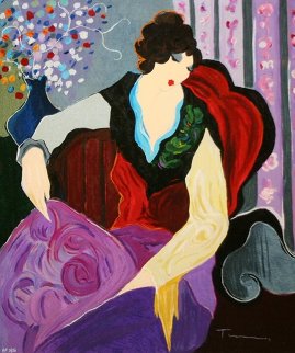Blanche 1998 Limited Edition Print - Itzchak Tarkay Blanche 1998 Limited Edition Print - Itzchak Tarkay