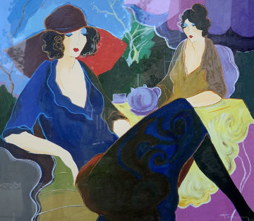 Saturday Afternoon 1998 Limited Edition Print - Itzchak Tarkay Saturday Afternoon 1998 Limited Edition Print - Itzchak Tarkay