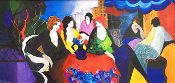 Rive Gauche 1993 Limited Edition Print - Itzchak Tarkay Rive Gauche 1993 Limited Edition Print - Itzchak Tarkay