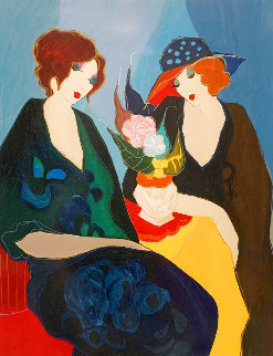 Silent Thoughts 1994 Limited Edition Print - Itzchak Tarkay Silent Thoughts 1994 Limited Edition Print - Itzchak Tarkay