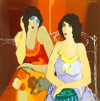 Ashley And Abigail 1999 Limited Edition Print - Itzchak Tarkay Ashley And Abigail 1999 Limited Edition Print - Itzchak Tarkay
