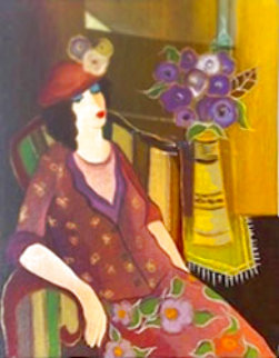 Sophia Relaxes At Last 2009 Limited Edition Print - Itzchak Tarkay Sophia Relaxes At Last 2009 Limited Edition Print - Itzchak Tarkay