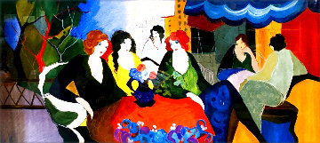 Rive Gauche AP 1993 Huge! Limited Edition Print - Itzchak Tarkay Rive Gauche AP 1993 Huge! Limited Edition Print - Itzchak Tarkay