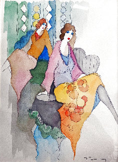 Enchantment Version 18 2000 Watercolor 24x21 Watercolor - Itzchak Tarkay Enchantment Version 18 2000 Watercolor 24x21 Watercolor - Itzchak Tarkay