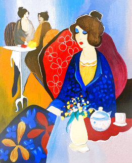 Three At Noon 2000 Limited Edition Print - Itzchak Tarkay Three At Noon 2000 Limited Edition Print - Itzchak Tarkay