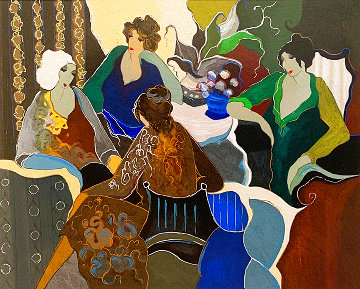 Gathering of Four Women EA 2000 Limited Edition Print - Itzchak Tarkay Gathering of Four Women EA 2000 Limited Edition Print - Itzchak Tarkay