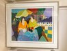 On the Terrace 1987 - Huge 38x45 Limited Edition Print by Itzchak Tarkay - 1