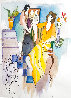 Yellow and Orange Dress 2004 28x24 Watercolor by Itzchak Tarkay - 2